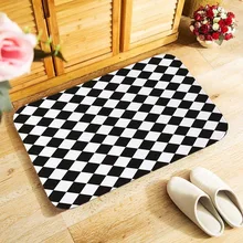 15 видов стилей черный геометрический маленький размер, 40x60 см наружный входной напольный коврик для спальни кухня Холл коврик антискользящий коврик для двери