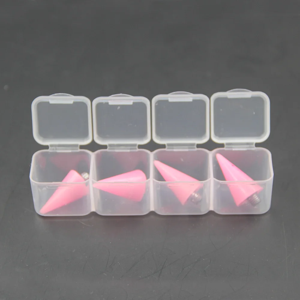 ANGNYA 4 шт Сменные восковые головки для ногтей, раскрашивающие ручки, бусины, стразы, драгоценные камни, восковые головки, самоклеющиеся насадки для ногтей - Цвет: Pink