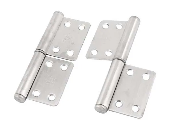 

2 Pcs 4" Long Stainless Steel Two Leaves Door Window Flag Hinges