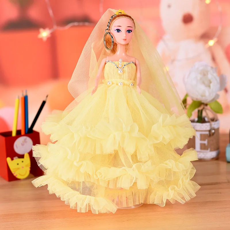 Dolls Toys Three-layer Skirt Butterfly Princess Wedding Dress Fashion Doll Toys for Girls dolls set Birthday Christmas Gift 4pcs