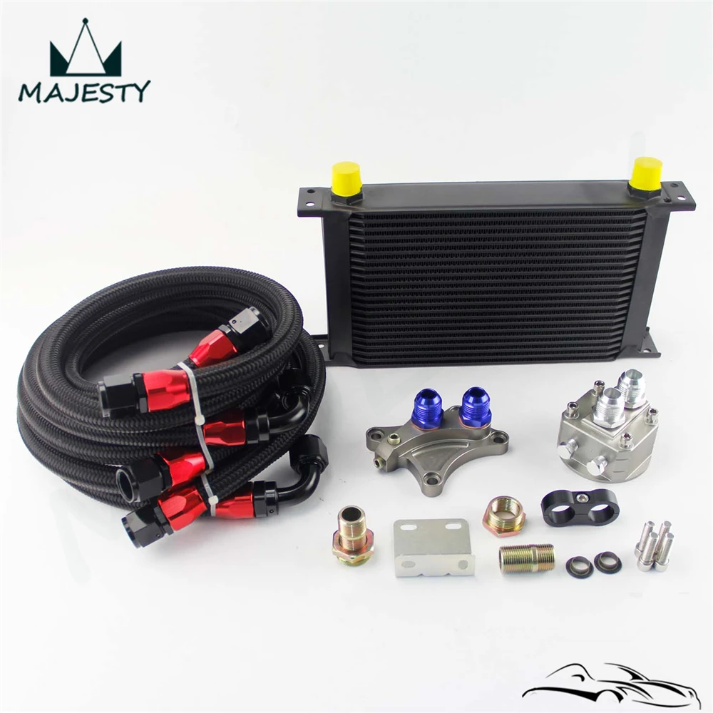 Комплект масляного радиатора 22 ряда для Nissan ilvia S13 S14 S15 180SX 200SX 240SX SR20DET черный |