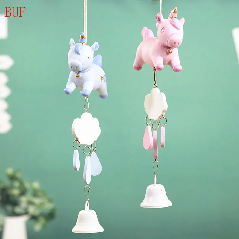 BUF Europe Style Unicorn WindChimes House Decoration Cute Unicorn