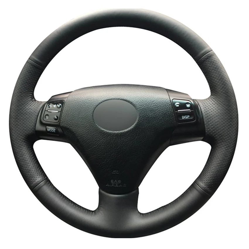 

Black PU Faux Leather Hand-stitched Car Steering Wheel Cover for Lexus GS300 2004-2007 ES250 2005