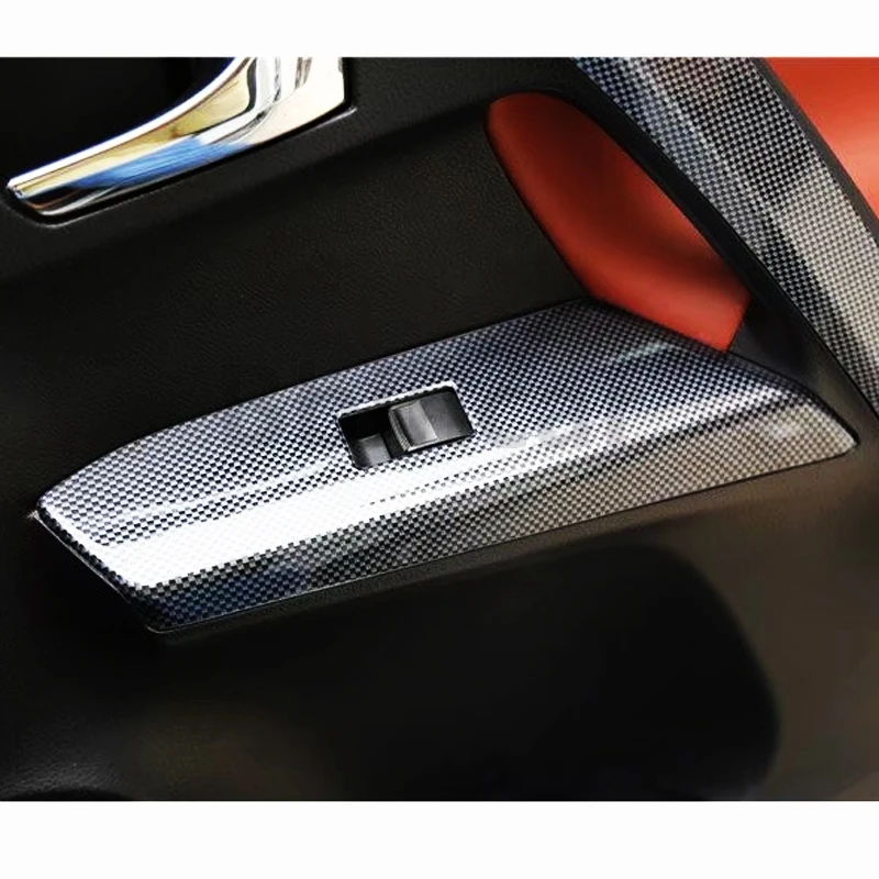 Bbincar 17 шт. ABS углеродное волокно краска Передняя приборная панель вентиляционная панель внутренняя дверь аксессуары для интерьера для Toyota RAV4 RAV 4
