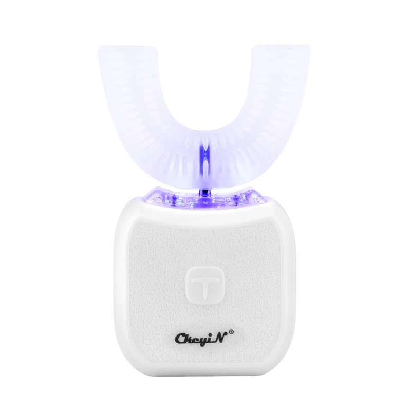 USB электрическая звуковая зубная щетка u-типа зубная щетка 360 градусов Силиконовая зубная Щетка Очиститель полости рта массаж отбеливание синий светильник