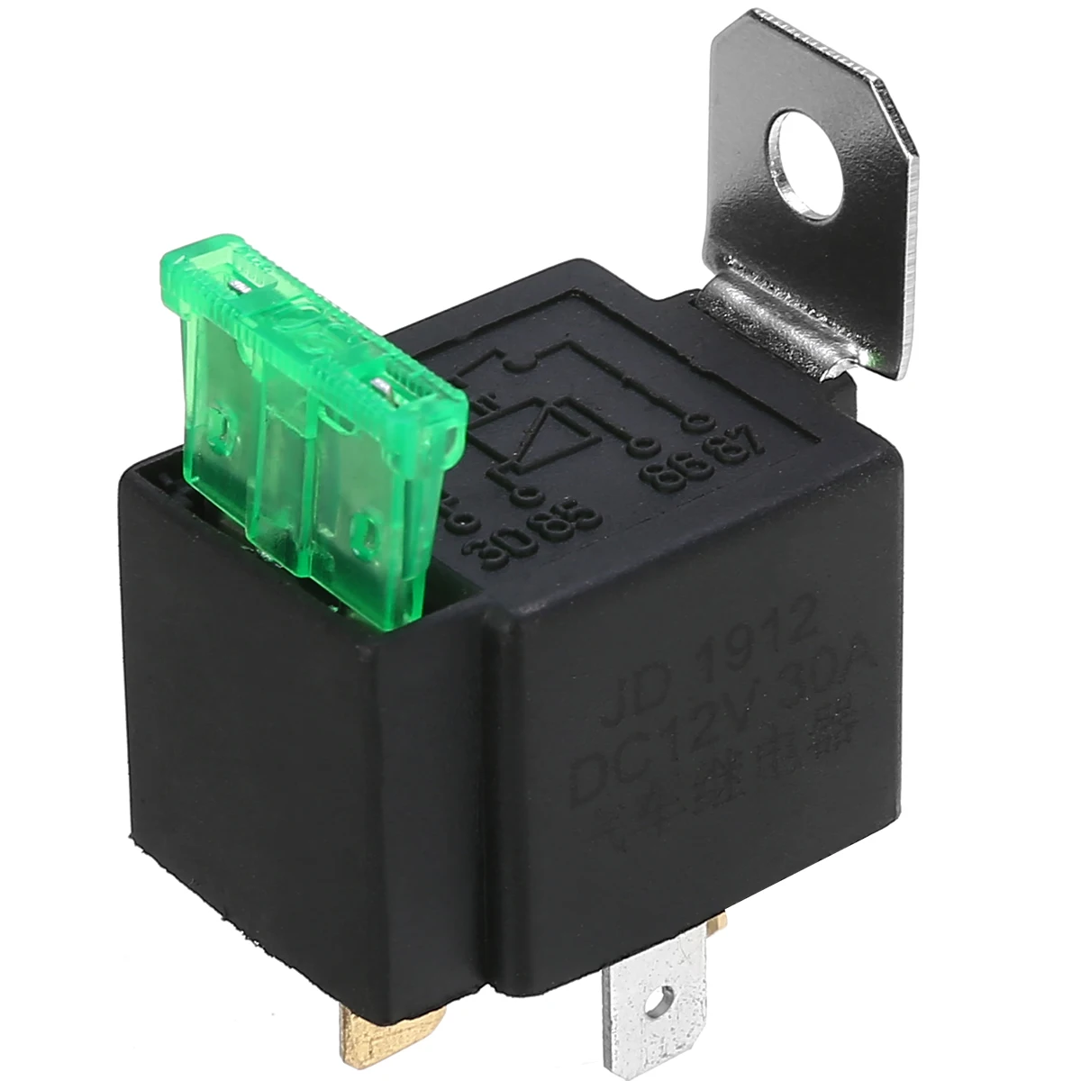 Auto Interior Switches 1pc 12V Relay 4 PIN Automotive 30AMP RY28 Normally Open Contact+30A Fuse