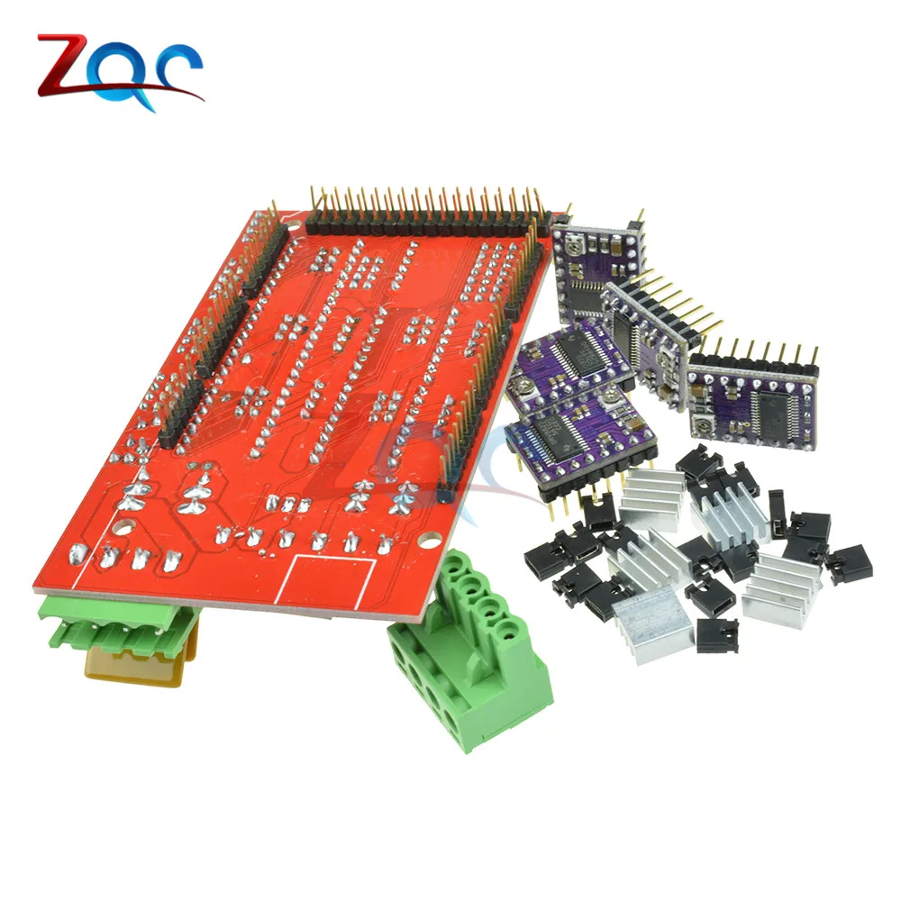 RAMPS 1,4 3d принтер плата контроллера+ 5 шт. 3d принтер DRV8825 модуль драйвера StepStick для Arduino