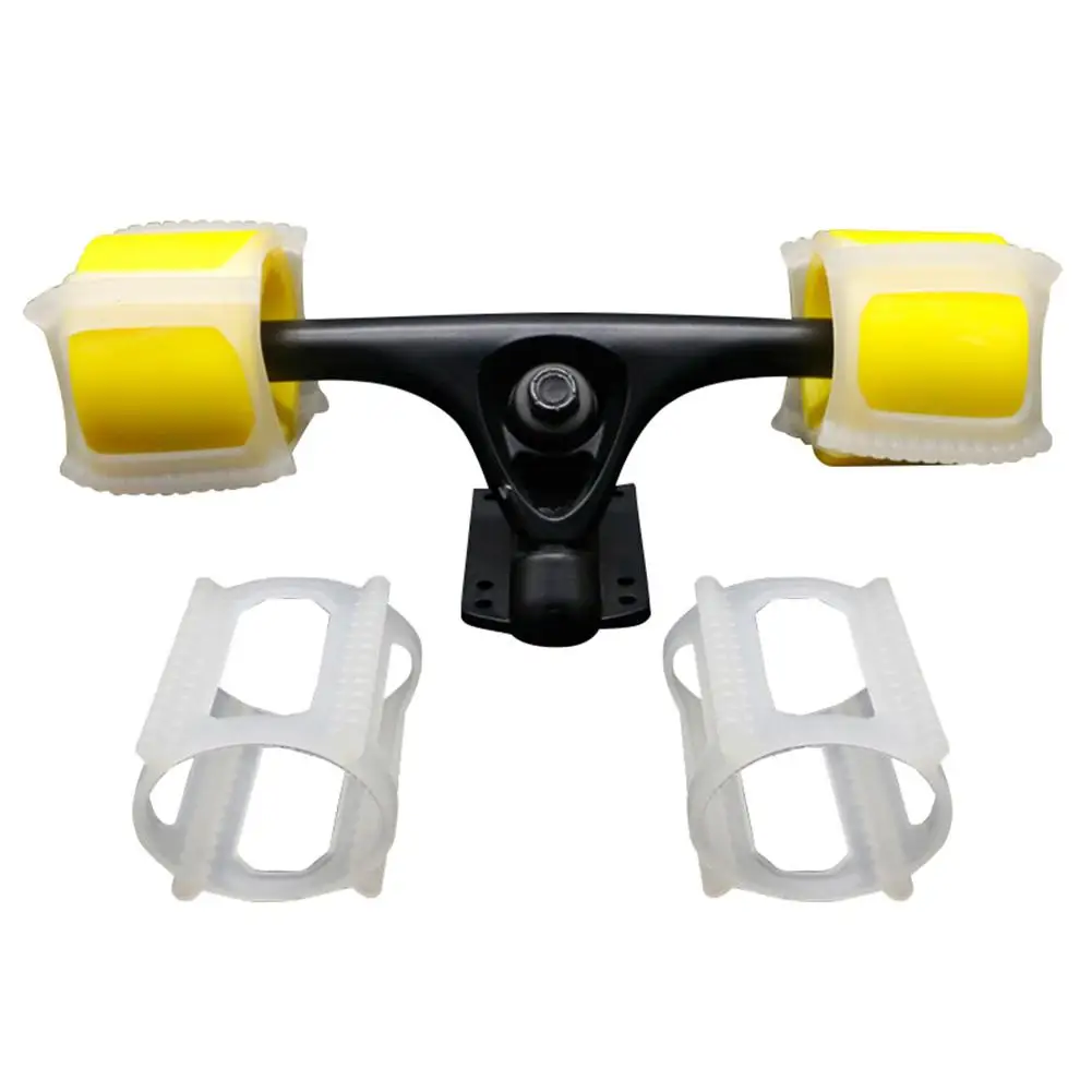 

4PCS Skateboarding Wheel Sleeve Cover Learner Wheel Fixator Accessory Stable And Safe for Longboard Practicing The Actions