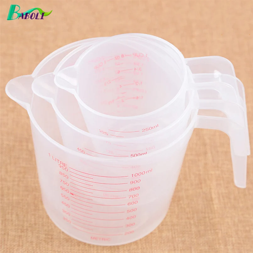 

250/500/1000 ml Plastic Measuring Cup With Clear Scale Show Transparent Liquid Measuring Container High Quality Kitchen Tools