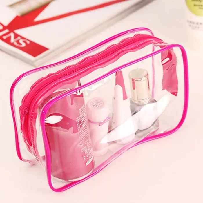 Горячая Новая прозрачная Косметика дорожная сумка для женщин органайзер для макияжа ПВХ Моечные сумки на молнии