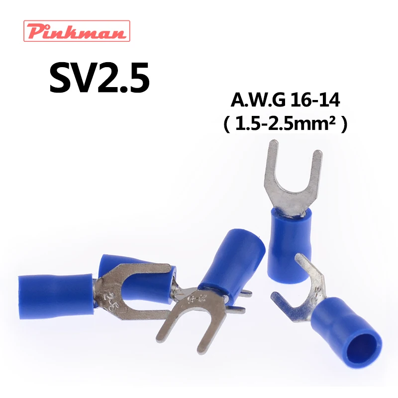 

SV2.5 SV2-3 SV2-4 SV2-5 SV2-6 Cold pressed terminals Cable Wire Connector Insulated Terminals for AWG 16-14 cable 1.5-2.5mm2 SV