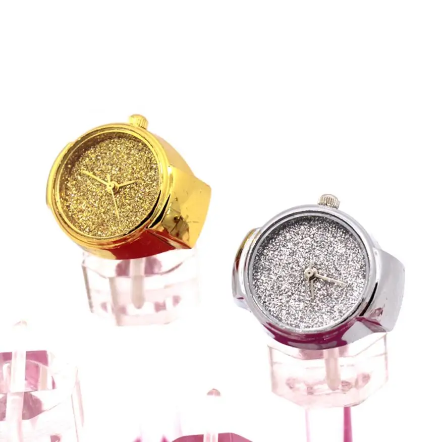 Винтажные кварцевые часы для влюбленных, модный циферблат, кварцевые аналоговые часы, креативные стальные крутые эластичные кварцевые кольцо на палец часы, новинка B50