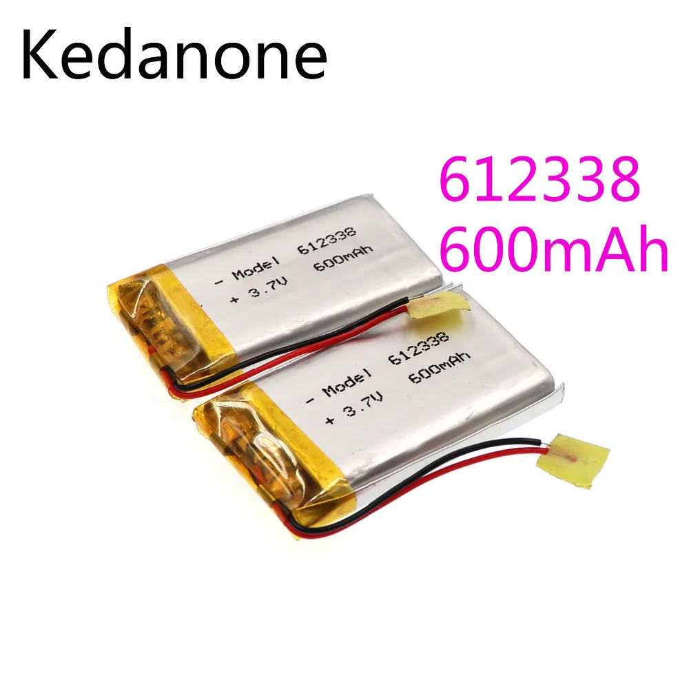 Kedanone полимерный аккумулятор 500 mAh 3,7 V 612338 умный дом MP3 колонки литий-ионная батарея для dvr, gps, mp3, mp4, сотового телефона