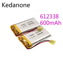 Kedanone полимерный аккумулятор 500 мАч 3,7 В 612338 умный дом MP3 динамики литий-ионный аккумулятор для dvr, gps, mp3, mp4, сотовом телефоне Бесплатная