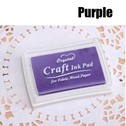 Самодельная разноцветная штемпельная подушечка с градиентом для рукоделия, декорация с отпечатками пальцев, аксессуары для скрапбукинга - Цвет: Purple