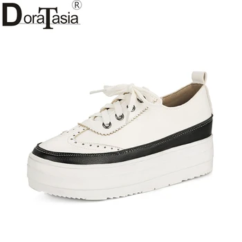 

DoraTasia 2020 Spring Autumn New Arrival Brand Fresh Casual Platform Shoes Woman Lace Up Large Size 31-43 Fashion Women Shoes
