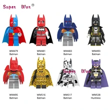 50 шт. супер герой Бэтмен смокинг корова Охотница Рождество Снеговик Freakazoid тема фильм строительный блок для детей игрушки