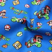 100*110 см Супер Марио Хлопок Ткань для ребенка лоскутные одеяла подушки Чехол шитье ручной работы мальчик рубашка