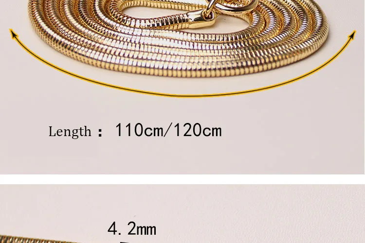100-120 см слинг металлическая цепочка для женщин сумки длинные золотые Наплечные ремни через плечо роскошные качественные ремни сумки аксессуары