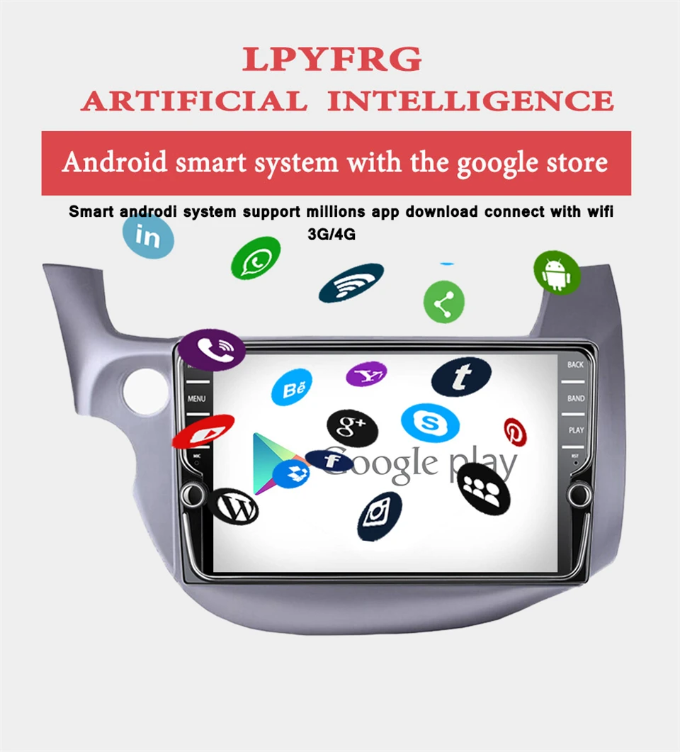 Flash Deal 2 Din 9" Octa Core Android 9.1 Fit HONDA FIT JAZZ 2006 - 2013 radio Head Unit Multimedia Navigation GPS gps dvd bluetooth player 4