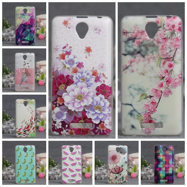 Best Price For Lenovo A5000 Cover Case 3D Flowers Painted Soft Silicon TPU Back Cover Cases For Lenovo A5000 A 5000 5.0" Phone Bags Hoesjes