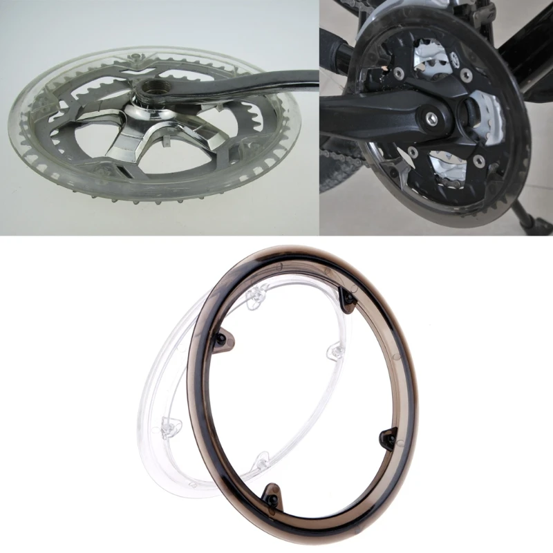 Bicicleta Protector Anillo Cadena 2 Piezas Cubrecadena Protector De Cadena De Bicicleta Plástico Cubierta Del Piñón De Bicicleta Cubre Plato Bicicleta Con 8 Tornillos Para 42 44 Dientes Bicicleta