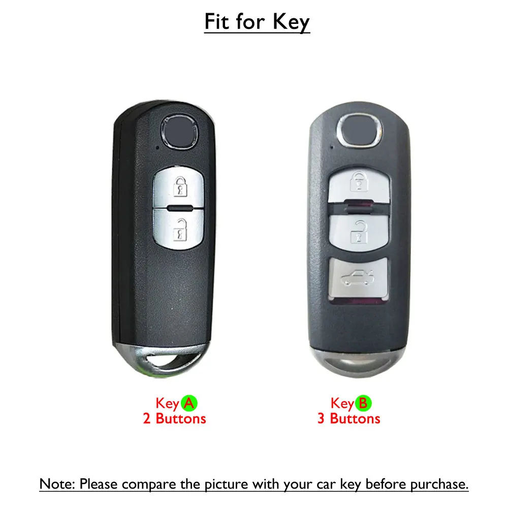 Карбон ключ чехол для Mazda 3, 5, 6, CX-3 CX-4 CX-5 CX-7 Axela Atenza для цепочек для ключей, сумок, интеллектуальный пульт дистанционного управления брелок Защитная крышка аксессуары
