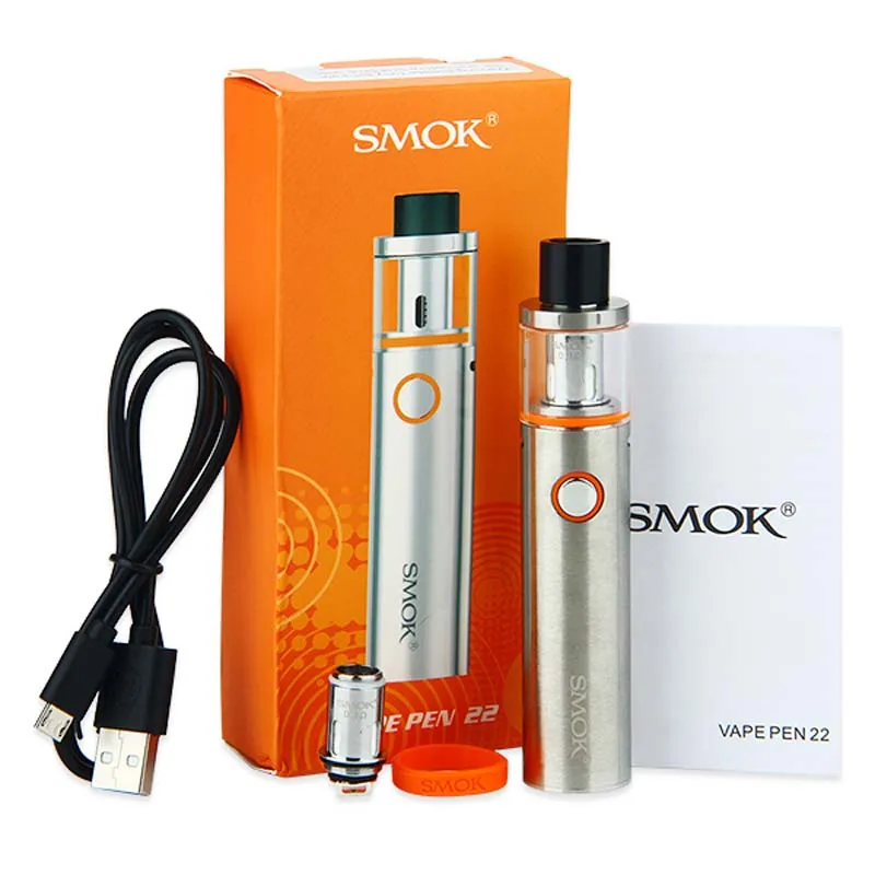 Оригинальный набор SMOK Vape pen 22 с батареей 1650 мАч и 2 мл бак Топ крышка наполнение