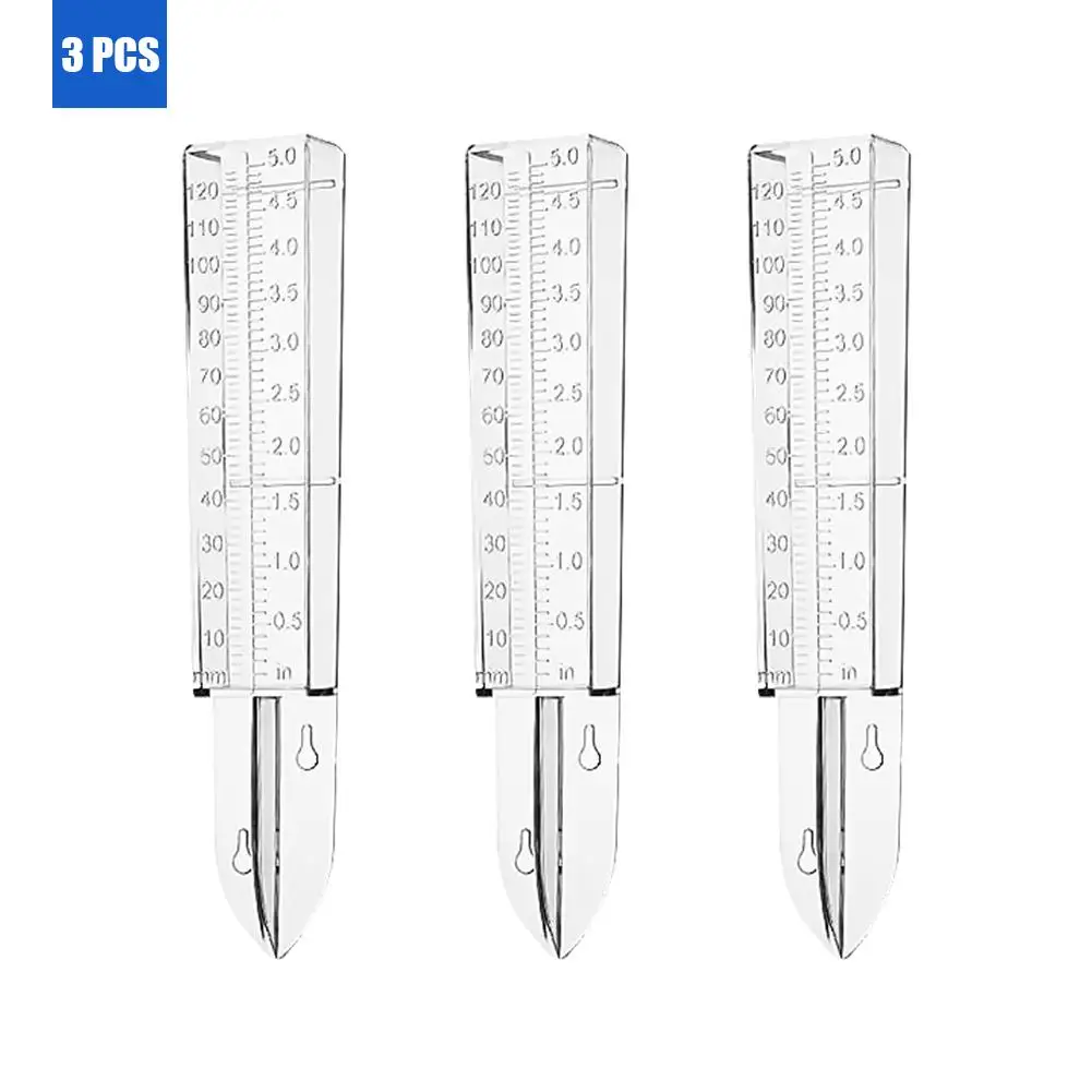 

3PCS Rain Gauge with Double Scale 5 Inch Capacity Household Rainwater Measuring Device Rain Water Meter for Garden Lawn Yard