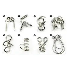 Металлическая головоломка, кольцо, решение, детская игрушка, Ранние развивающие игрушки, головоломка, серия из девяти колец, решение IQ, игра для детей и взрослых