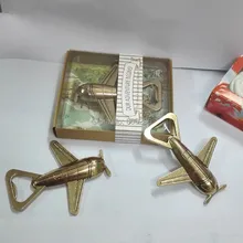 10 шт./партия высококачественный индийский свадебный возвратный подарок для гостей пусть Приключения начать самолет открывалка для бутылок