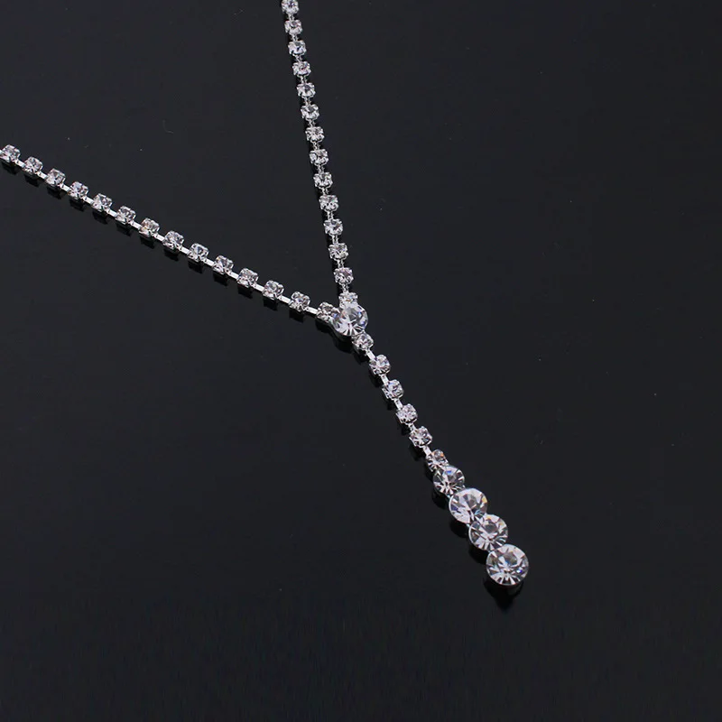 Комплект из колье и серёг с кристаллами|wedding jewelry sets|necklace earring setfashion set |