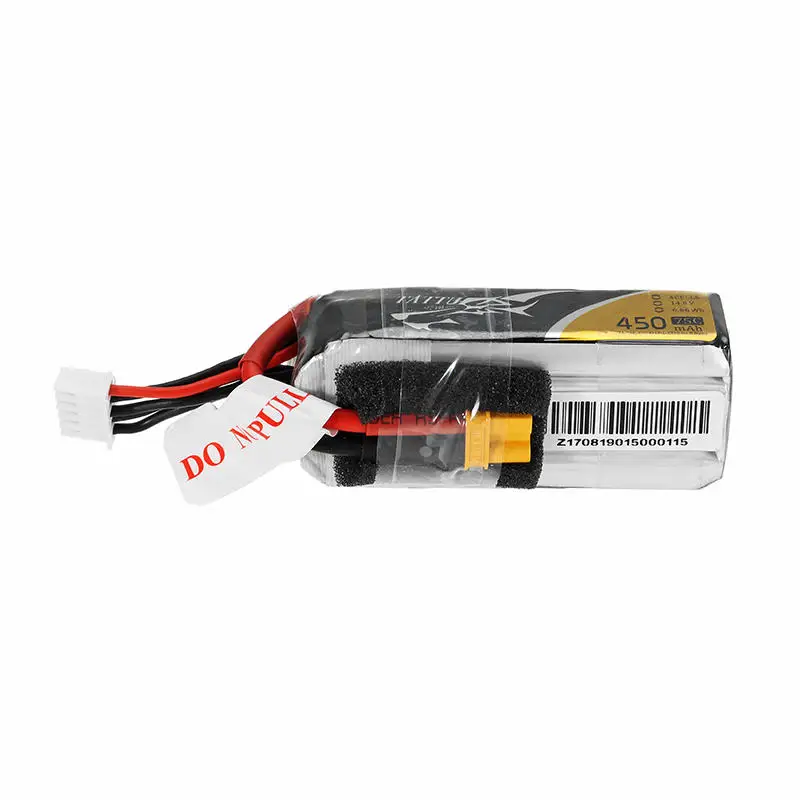 ACE Tattu 450mAh 75C 14,8 V 11,1 V 7,4 V 4S 3S 2S Lipo батарея XT30 XT60 T Разъем для RC FPV гоночный Дрон