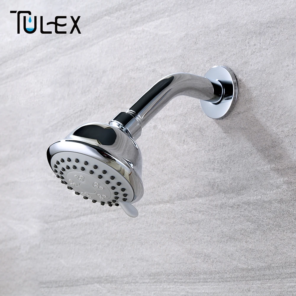 

TULEX Shower Head G1/2' Thread Three Function Polished Chrome Replacement for Showering Rain Shower Head Single Head