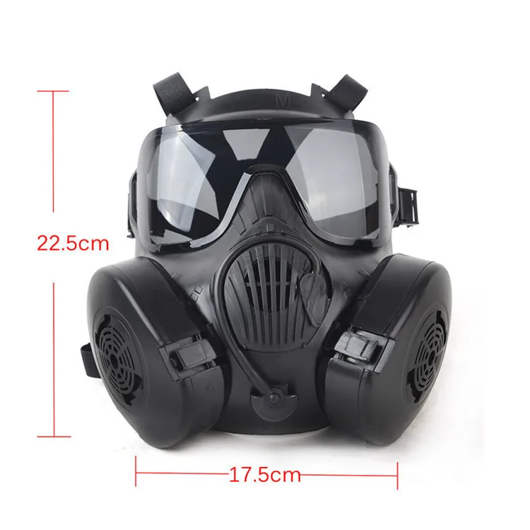 Tactial M50 Airsoft маска взрослых Пейнтбол анфас Череп газ CS маска с вентилятором Бесплатная доставка