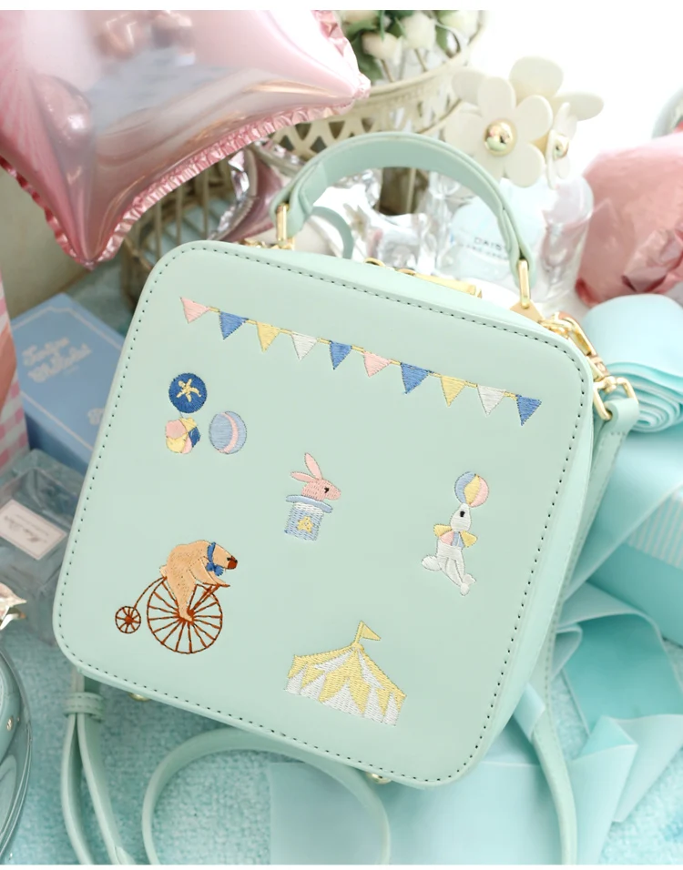 

Princess sweet lolita bag new summer Korean all-match square bag lovely embroidery messenger shoulder bag ENSSO 013