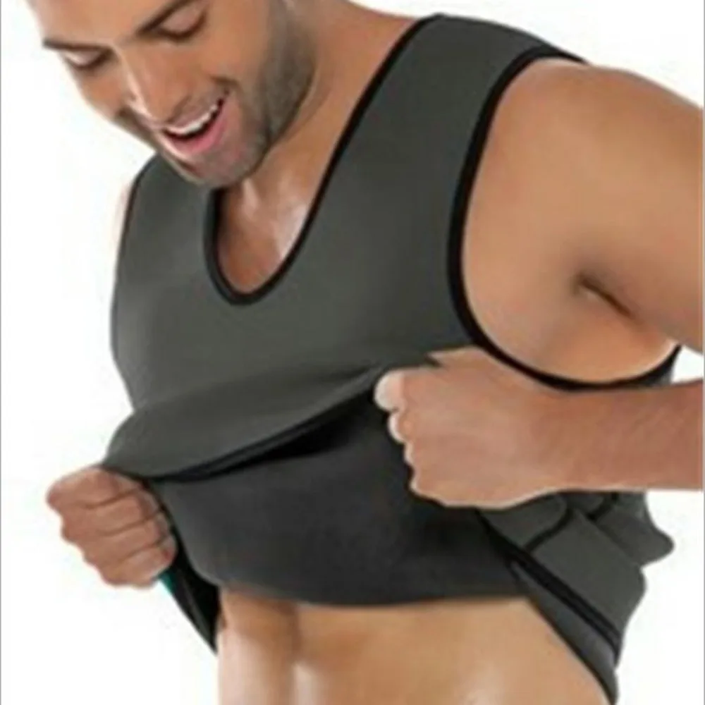 

Men's Sweat Vest Body Shaper Shirt Thermo Slimming Sauna Suit Weight Loss Black Shapewear Ultra Neoprene Waist Trainer
