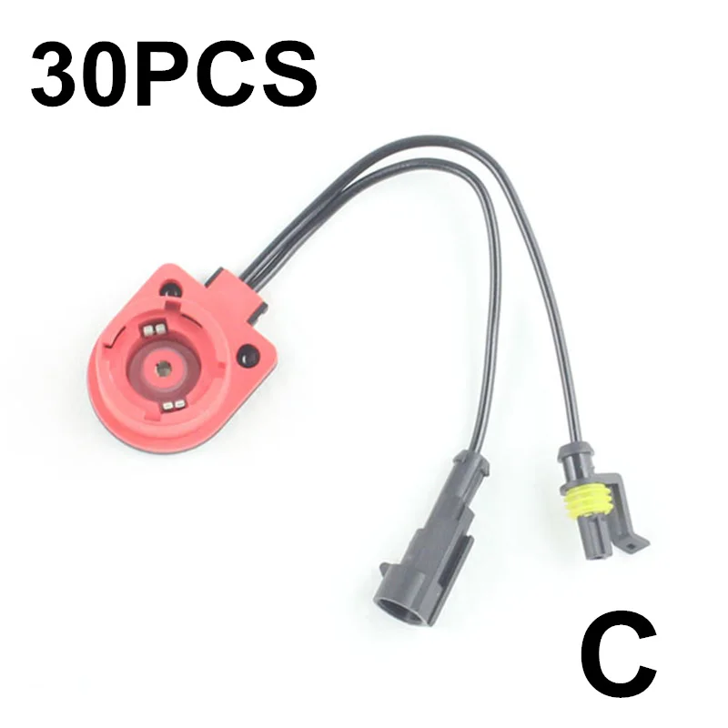 Rockeybright 10-30 шт. D4R D4S D4C hid xenon AMP Соединительный кабель автомобиля D2S D2R D2C xenn Лампа адаптер гнездо жгут основание держателя лампы - Цвет: D2S AMP C 30PCS