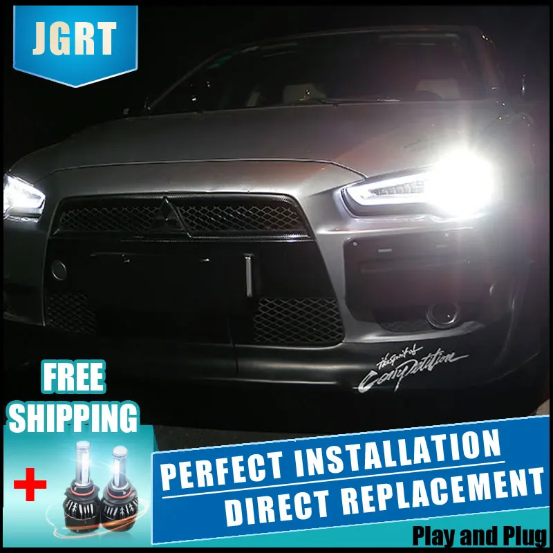  2PCS LED Headlights For Mitsubishi Lancer-ex 09-16 Car Led Lights Double Xenon Lens Car Accessories - 32909919850