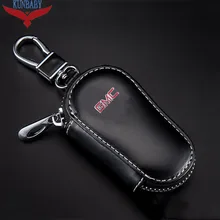 KUNBABY черная кожаная сумка для ключей от машины брелок чехол-держатель для ключей кошелек сумка для GMC Логотип Автомобильные аксессуары ON.22