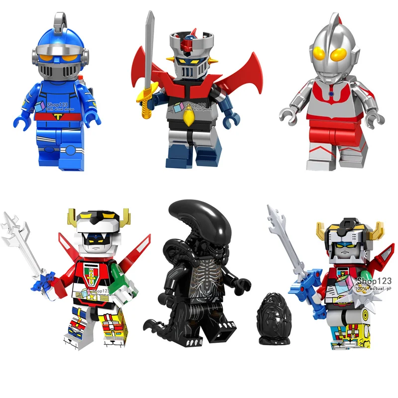 

Voltron Beast King Golio Mazinger Z Predator Alien Iron Man 28 FX Ultraman Action Building Block toys for Children
