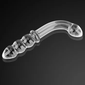 IKOKY Pyrex Glass Dildo Artificial Penis Crystal Anal Bead Butt Plug Prostate Massage Masturbate Sex Toy for Adult Women Men Gay 3