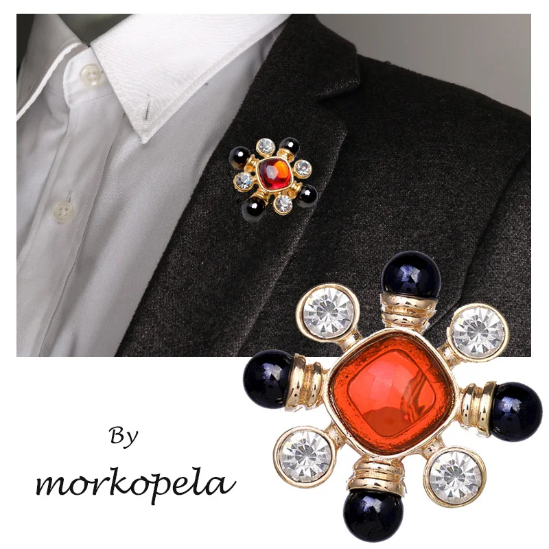 

Morkopela Big Cross Brooch Vintage Rhinestone Pins And Brooches Bouquet Brooch For Women Clothes Scarf Pin Clip Jewelry