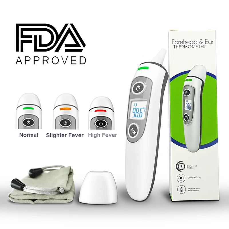 

Newest Baby Thermometer Digital Infrared IR LCD Baby Forehead and Ear Non-Contact Adult Body Fever alarm Measurement Termometro