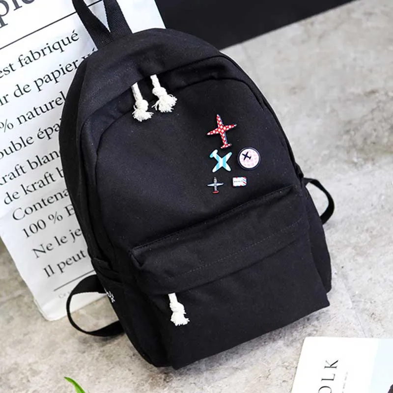 La nueva escuela Mochila niñas Mochila de mujer con bordado lona Mochila de moda mochilas para niñas de la escuela Mochila