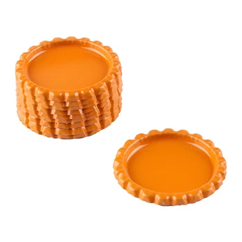 

100pcs Orange Flat Double Sided Colored 1" Rustless Bottle Caps lid Scrapbooking DIY Pendant Embellishment Crafts
