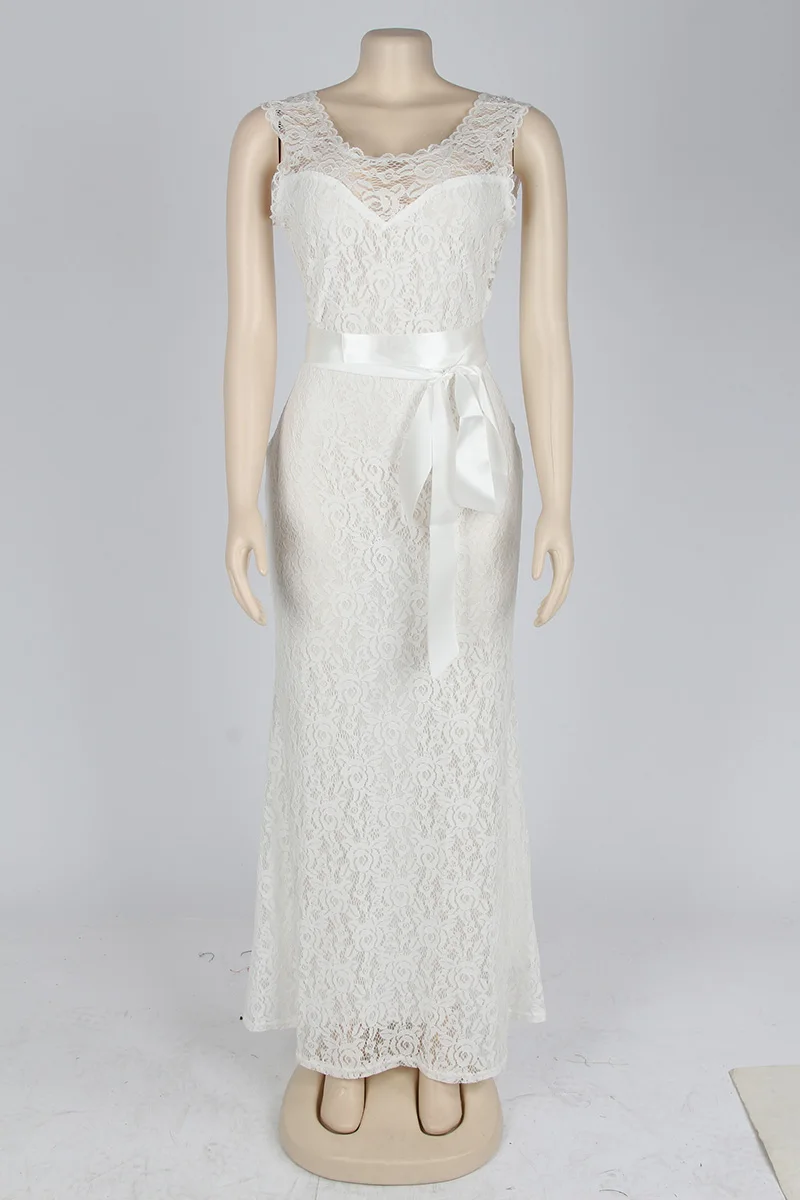 Kostlich Summer Women Long Dress 2017 UK Green Elegant Prom Fashion Casual Ladies Maxi Clothes Evening Party O-Neck Lace Dresses (91)