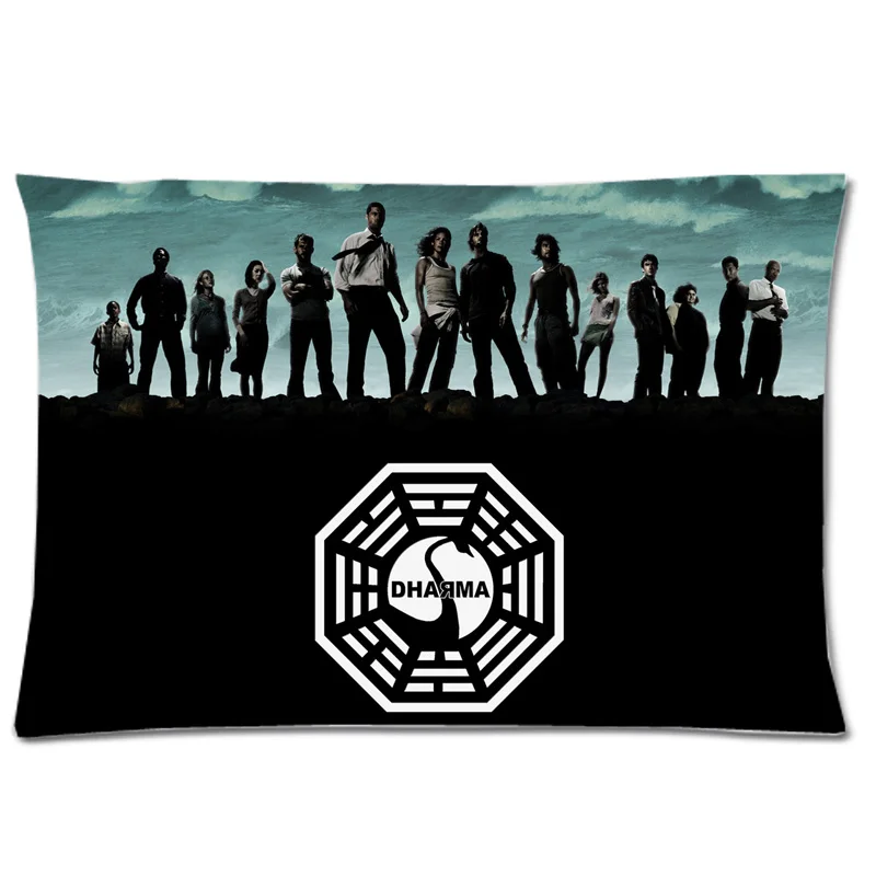 

2016 New Arrival Rectangle Lost Dharma Background Decorative Pillowcase Custom Pillow Case Cover 20"x30" Two Sides