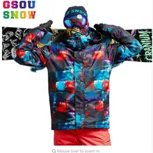 Новая горячая распродажа Gsou зимняя уличная теплая куртка для альпинизма русская Мужская Сноубордическая куртка