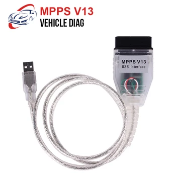 

MPPS V13.02 V13 K CAN Flasher Chip Tuning ECU Programmer Remap OBD2 MPPS V13.02 Professional Diagnostic Cable